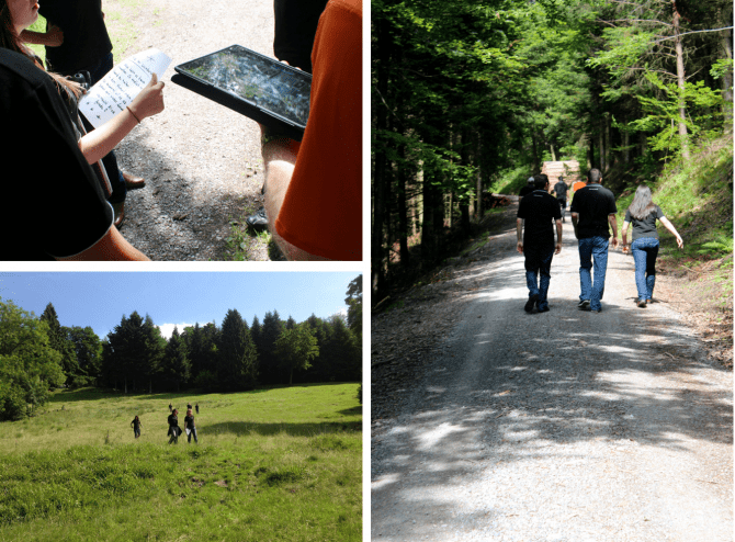 Teambuilding Geocaching is a special outdoor event: The team has to solve puzzles along a course in teams. the GPS scavenger hunt is literally about stick and stone.